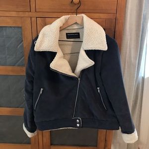 The Fifth Label Corduroy Sherpa Fleece Moto Jacket